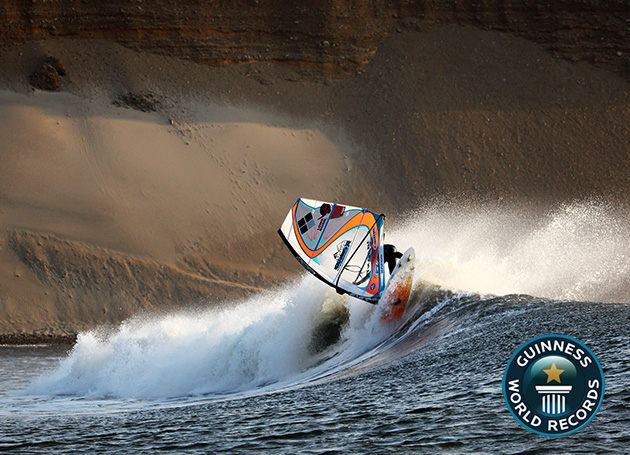 The 7'03'' wave ride got confirmed by The World Guinness Book.