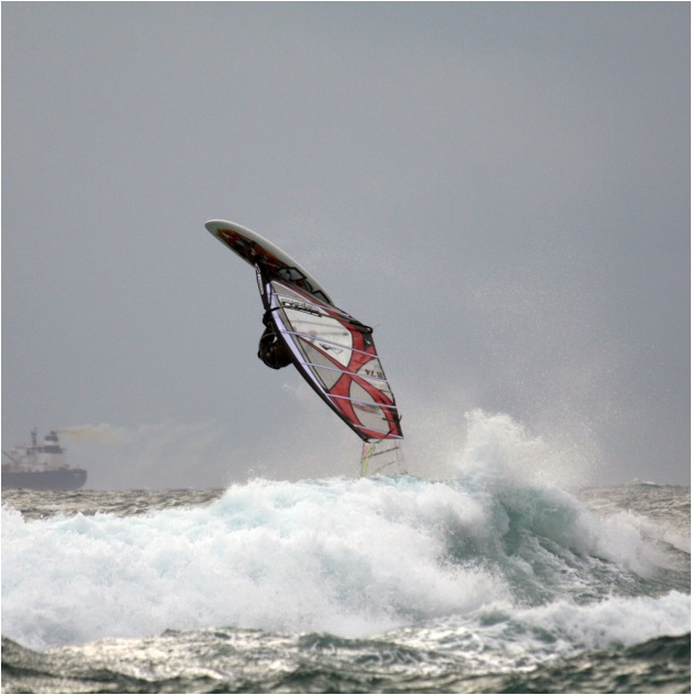 Young female team rider from Belgian Rolien Caers scored some big waves in France.