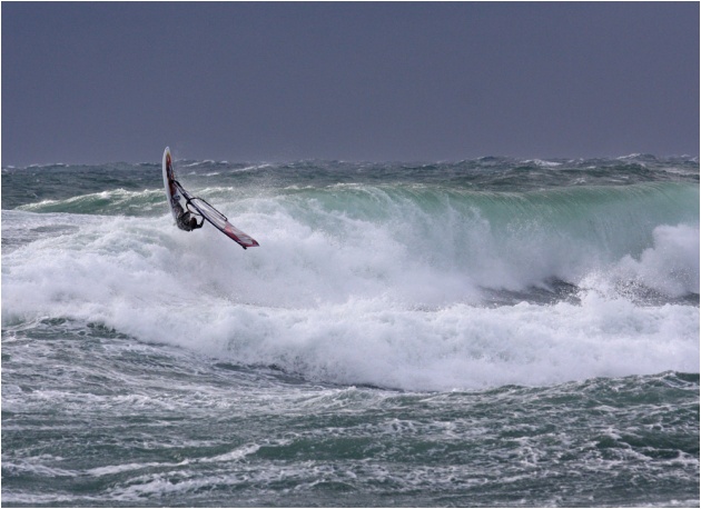 Young female team rider from Belgian Rolien Caers scored some big waves in France.