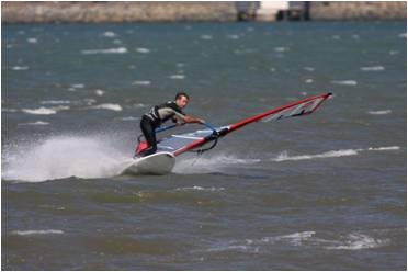 James Dinnis the New Zealand Windsurfing Slalom Nationals 2008-2009